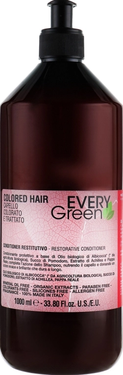 EveryGreen Кондиционер для окрашенных и обработанных волос с маслом абрикоса, томатным соком Dikson EG Colored Conditioner - фото N3