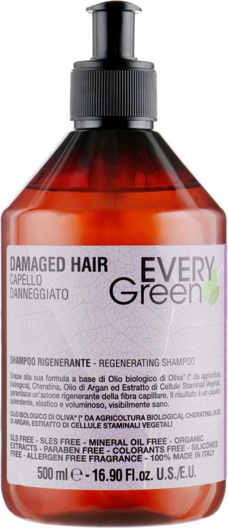 EveryGreen Шампунь відновлювальний Dikson Every Green Damaged Hair Shampoo - фото N1