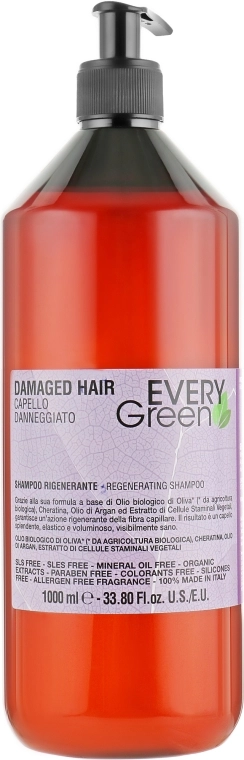EveryGreen Шампунь відновлювальний Dikson Every Green Damaged Hair Shampoo - фото N3