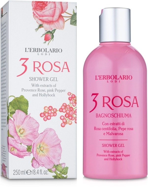 L’Erbolario Пена для ванны-гель для душа "3 Розы" 3 Rosa Bagnoschiuma - фото N1