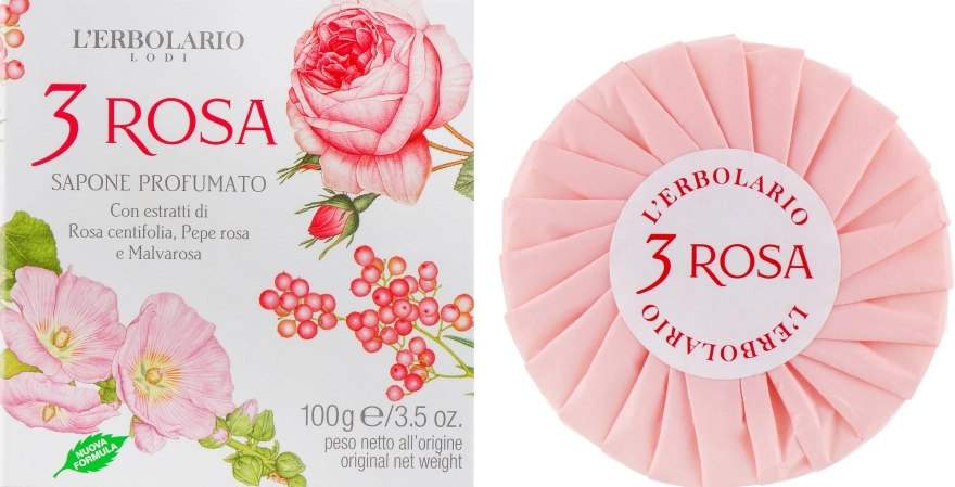 L’Erbolario Душистое мыло "3 Розы" 3 Rosa Sapone Profumato - фото N1