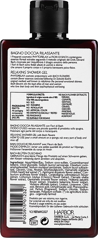 Phytorelax Laboratories Гель для душа и ванны "Bach Flowers" Fiori Di Bach Relaxing Shower Gel - фото N2