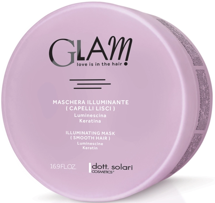 Dott. Solari Разглаживающая маска для волос с эффектом сияния Glam Illuminating Mask Smooth Hair - фото N2