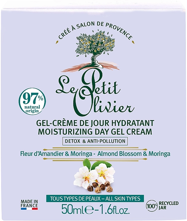 Le Petit Olivier Дневной крем-гель против загрязнения "Миндальный цвет" Anti-Pollution Day Gel Cream Almond Blossom - фото N1