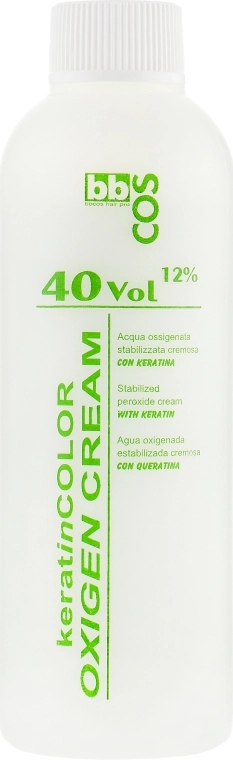 BBcos Окислитель кремообразный 12 % Keratin Color Oxigen Cream 40 Vol - фото N1