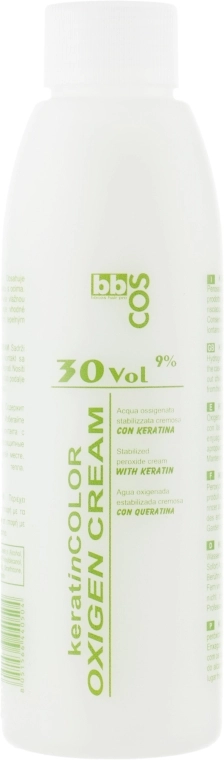 BBcos Окислювач кремоподібний 9% Keratin Color Oxigen Cream 30 Vol - фото N4