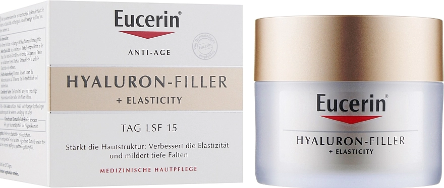 Eucerin Антивозрастной дневной крем для сухой кожи лица Anti-Age Elasticity+Filler Day Cream - фото N2