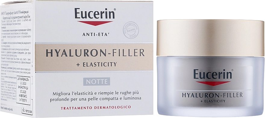 Eucerin Антивозрастной ночной крем для сухой кожи лица Anti-Age Elasticity+Filler Night Cream - фото N2