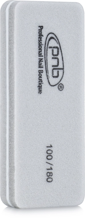 PNB Міні-баф для нігтів 100/180 Grey, прямокутний - фото N1