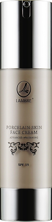 Lambre Крем для отбеливания и осветления кожи лица Porcelain Skin Face Cream SPF 15 - фото N1