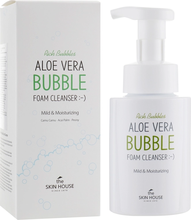 The Skin House Пінка для вмивання, з екстрактом алое Aloe Vera Bubble Foam Cleanser - фото N1