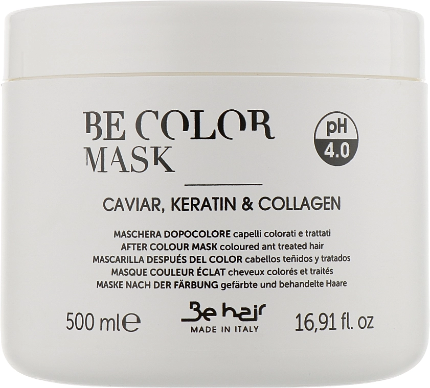 Be Hair Маска для фарбованого волосся, з ікрою та кератином Be Color Caviar, Keratin And Collagen Mask - фото N1