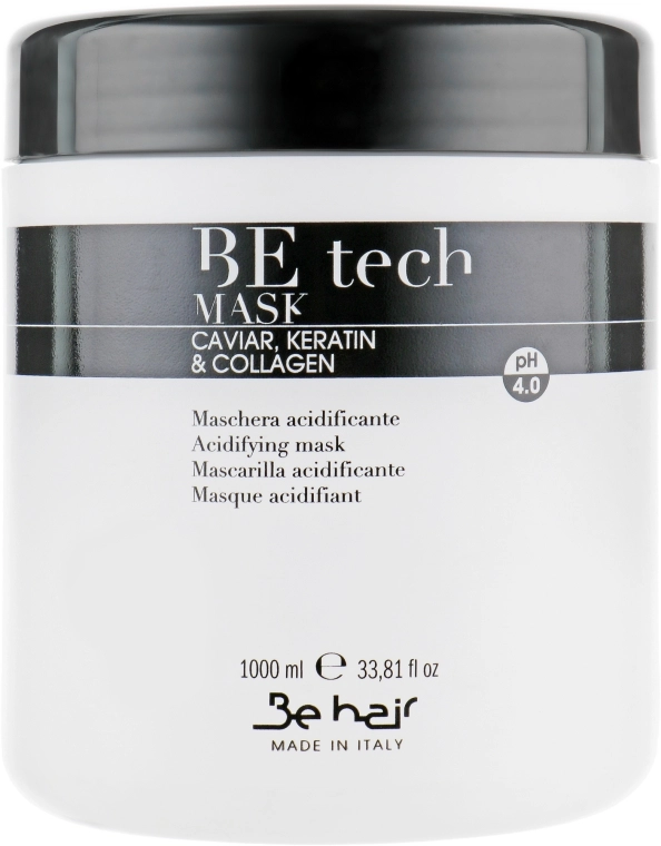 Be Hair Кислая рН-маска с кератином и коллагеном Be Tech Acidifying Mask - фото N1