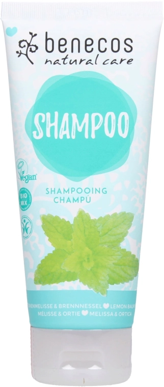 Benecos Шампунь для волосся "Меліса і кропива" Natural Care Shampoo Melissa & Nettle - фото N1