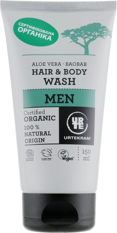 Urtekram Шампунь для волосся і тіла "Баобаб і алое вера" Aloe Vera Baobab Hair&Body Wash - фото N1