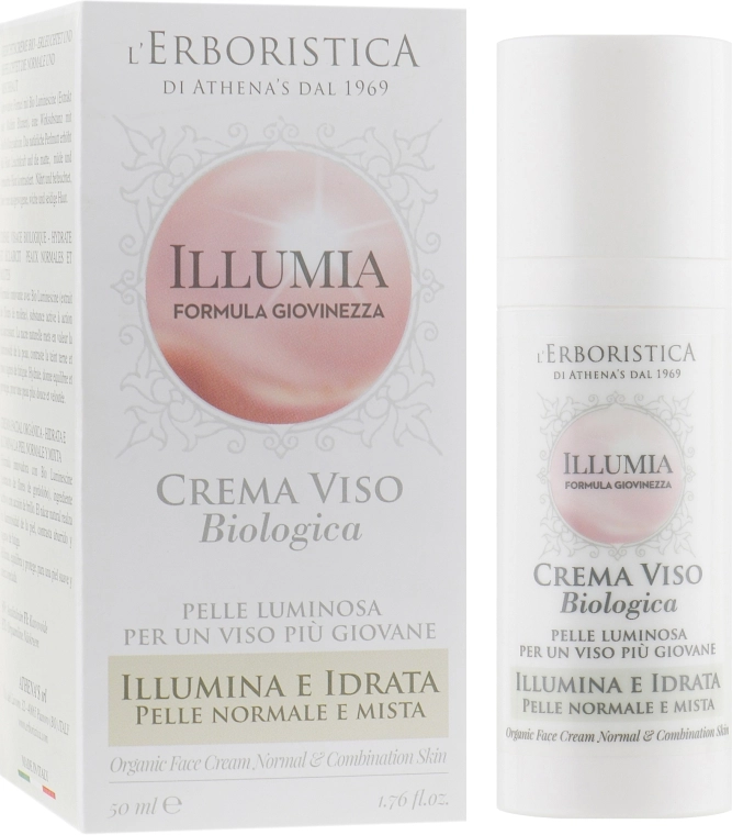 Athena's Крем для нормальной и комбинированной кожи лица Erboristica Illumia Face Cream Normal And Combination Skin - фото N1