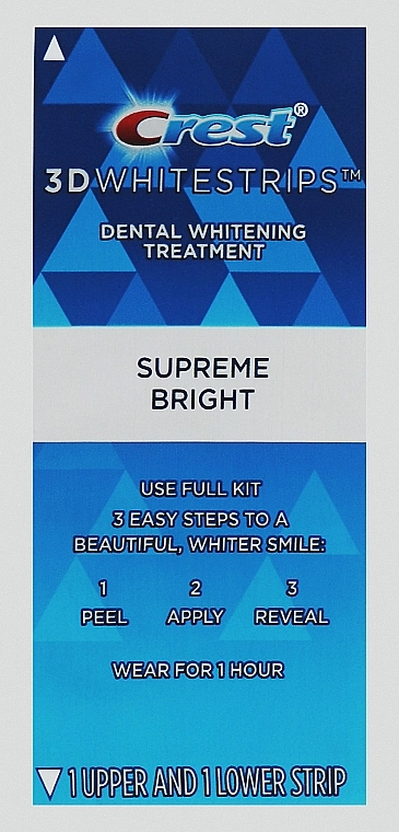 Crest Відбілювальні смужки для зубів, без коробки Supreme Bright Flex Fit Whitestrips - фото N1
