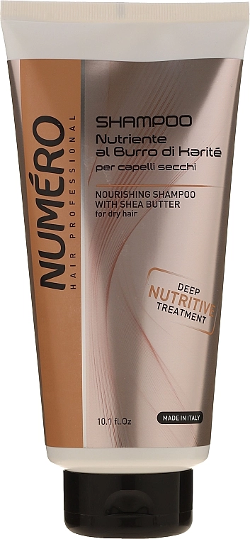 Brelil Шампунь з маслом каріте і авокадо Numero Nourishing Shampoo With Shea Butter - фото N1
