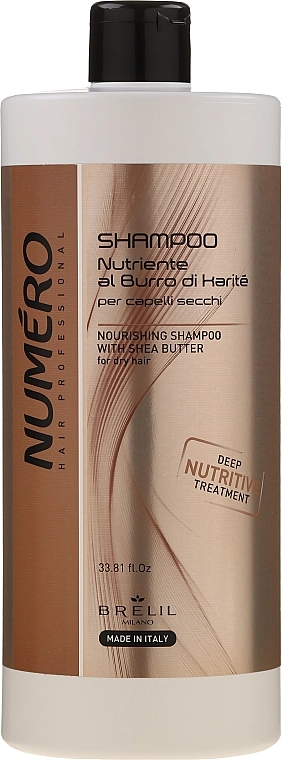 Brelil Шампунь з маслом каріте і авокадо Numero Nourishing Shampoo With Shea Butter - фото N3