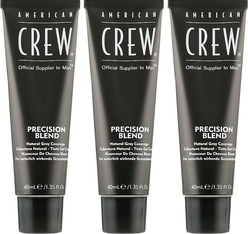 American Crew Система маскировки седины (уровень 2-3) 3x40 мл Precision Blend Dark - фото N2