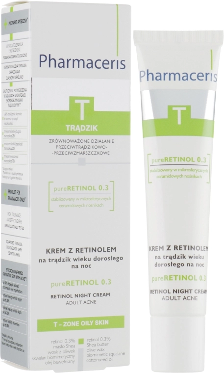 Pharmaceris Нічний крем з ретинолом T Pure Retinol 0.3% - фото N1