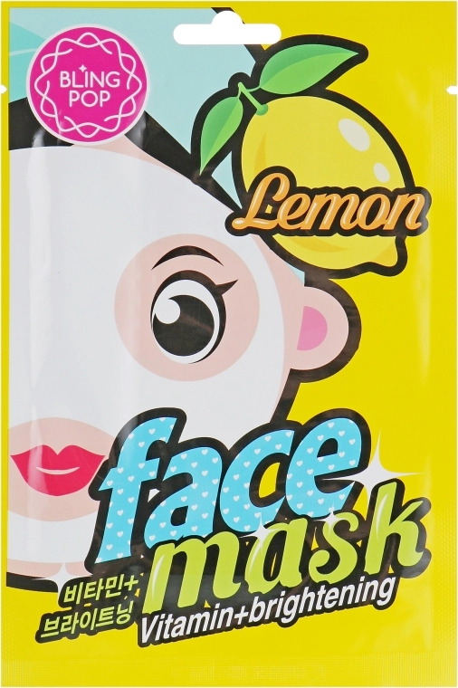 Bling Pop Маска для лица с экстрактом лимона Lemon Vitamin & Brightening Mask - фото N1