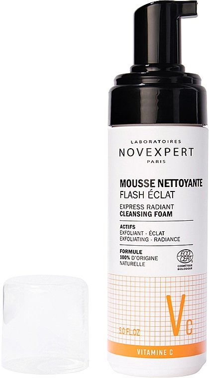 Novexpert Пінка очищувальна для сяйва шкіри обличчя Vitamin C Express Radiant Cleansing Foam - фото N1