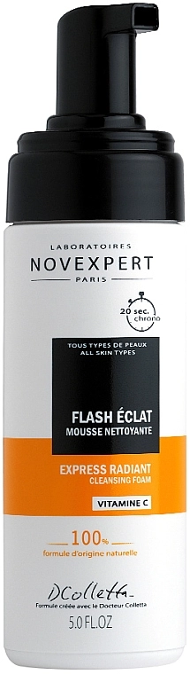 Novexpert Пенка очищающая для сияния кожи лица Vitamin C Express Radiant Cleansing Foam - фото N3
