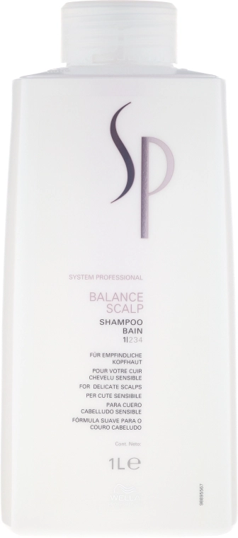Шампунь для чутливої шкіри голови - WELLA Professionals Balance Scalp Shampoo, 1000 мл - фото N1