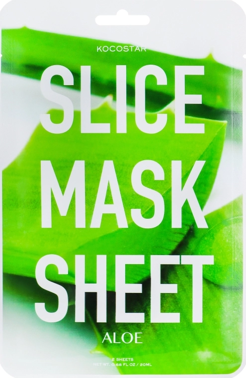 Kocostar Маска-слайс для обличчя "Алое вера" Slice Mask Sheet Aloe - фото N1