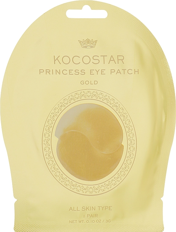 Kocostar Гідрогелеві патчі під очі, золоті Princess Eye Patch Gold - фото N1