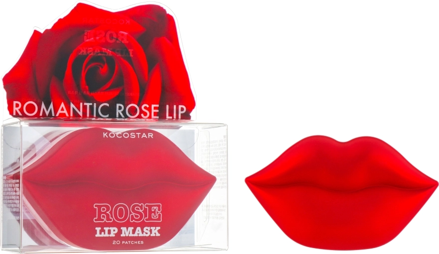 Kocostar Гідрогелеві патчі для губ "Троянда" Rose Lip Mask Jar - фото N1