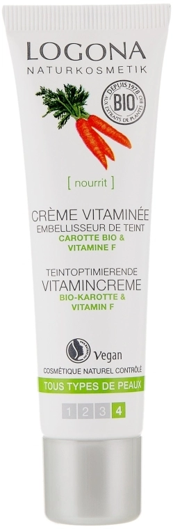 Logona Витаминный осветляющий крем с органической морковью и витамином F Facial Care Vitamin Cream Organic Carrot - фото N1