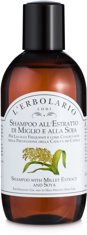 L’Erbolario Шампунь з екстрактом проса і сої Shampoo передній Estratto di Miglio e alla Soja - фото N1