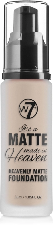 W7 Heavenly Matte Foundation Матовый тональный крем - фото N1