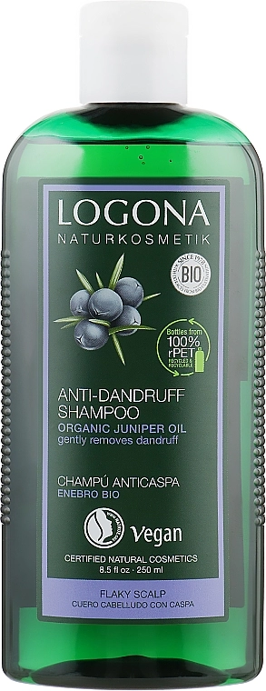 Logona Шампунь для сухої шкіри голови проти лупи Hair Care Treatment Shampoo Juniper - фото N1