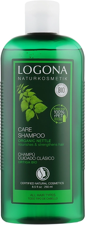 Logona Шампунь для нормального волосся, для щоденного використання Hair Care Essential Care Shampoo Nettles - фото N1