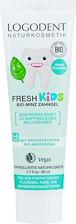 Logona Гель зубний для дітей М'ятна свіжість Babycare Kids Dental Gel Spearmint - фото N2