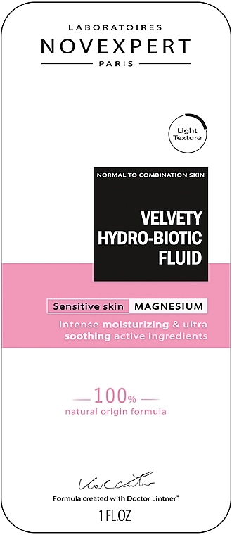 Novexpert Флюид бархатный гидро-биотический для лица Magnesium Velvety Hydro-biotic Fluid - фото N2