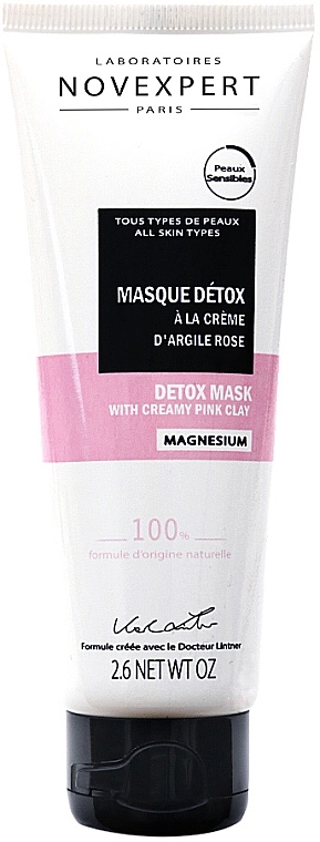 Novexpert Маска-детокс з рожевою глиною для обличчя Magnesium Mask Detox With Creamy Pink Clay - фото N2