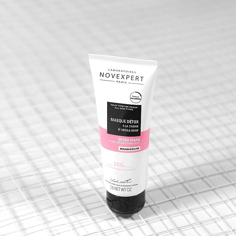 Novexpert Маска детокс для лица с розовой глиной Magnesium Mask Detox With Creamy Pink Clay - фото N3