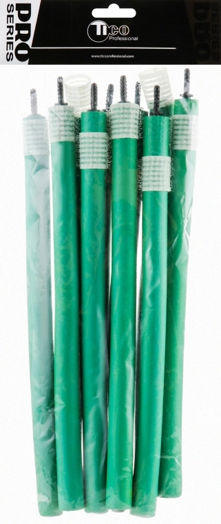 TICO Professional Бигуди гибкие, 240мм, d16, темно-зеленые - фото N1