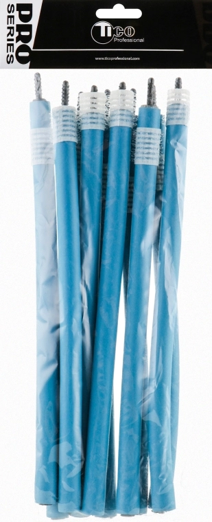 TICO Professional Бигуди гибкие, 240мм, d12, голубые - фото N1