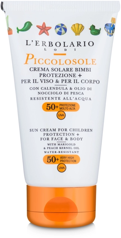 L’Erbolario Детский солнцезащитный крем для лица и тела "Солнышко" Piccolosole Creme Solare Bimbi Protezione SPF50+ - фото N1