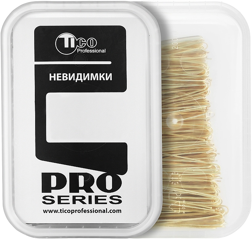 TICO Professional Шпильки для волос ровные 60мм, золотистые - фото N2