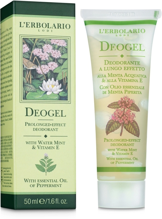 L’Erbolario Дезодорирующий гель с водяной мятой и витамином Е Deogel Alla Menta Acquatica &Vitamina E - фото N2