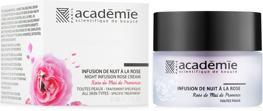 Academie Ночной восстанавливающий крем с экстрактом розы "Розовая инфузия" Night Infusion Rose Cream - фото N1