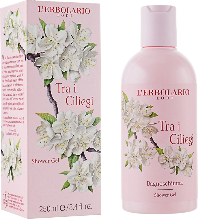 L’Erbolario Піна для ванни-гель для душу "Серед вишневих дерев" Lodi Tra i Ciliegi - фото N1