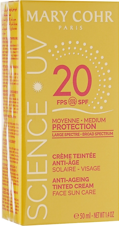 Mary Cohr Солнцезащитный тональный крем для лица SPF 20 Anti-Ageing Tinted Cream SPF 20 - фото N1