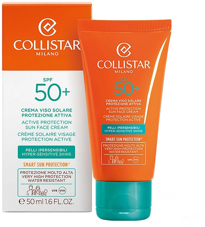 Collistar Сонцезахисний засіб для обличчя "Активний захист" Active Protection Sun Face Cream SPF 50+ - фото N2